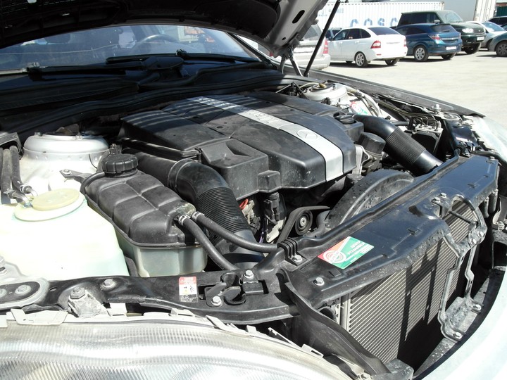Подкапотная компоновка, двигатель М112 E32, Mercedes Benz S320 (W220)
