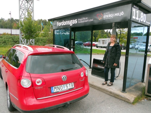 заправка биогазом в Швеции