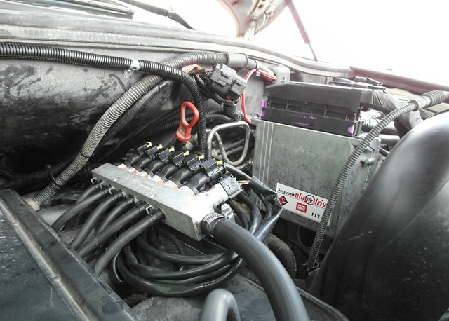 BMW X5 (E53), Подкапотная компоновка ГБО, BRC Sequent Plug&Drive