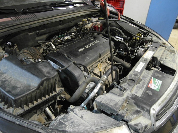 Подкапотная компоновка, двигатель Ecotec A18XER 4-цилиндровый, 1.8 л, 141 л.с., ГБО Zavoli, Chevrolet Cruze