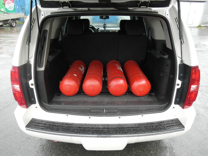 Система из 4 газовых баллонов (тип 1) по 30 л, Chevrolet Tahoe 2013 GMT900