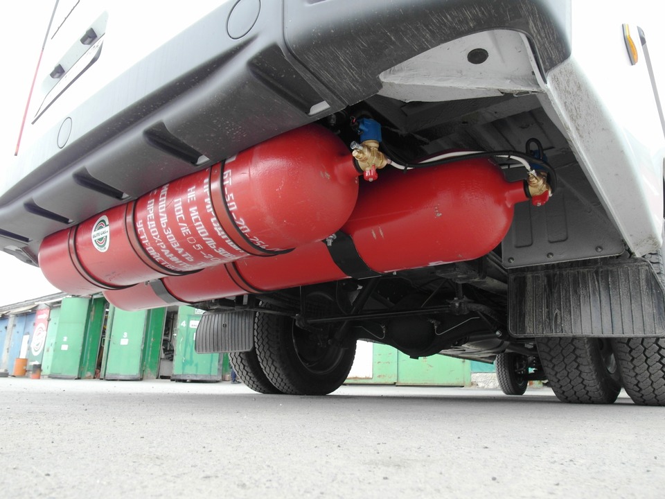 газовые баллоны метан (тип 1) 70 л и 52 л под кузовом ГАЗель Next