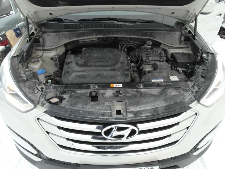 Подкапотная компоновка, двигатель 2.2 л, CRDI eVGT дизельный 4-цил, 142 л.с., Hyundai Santa Fe