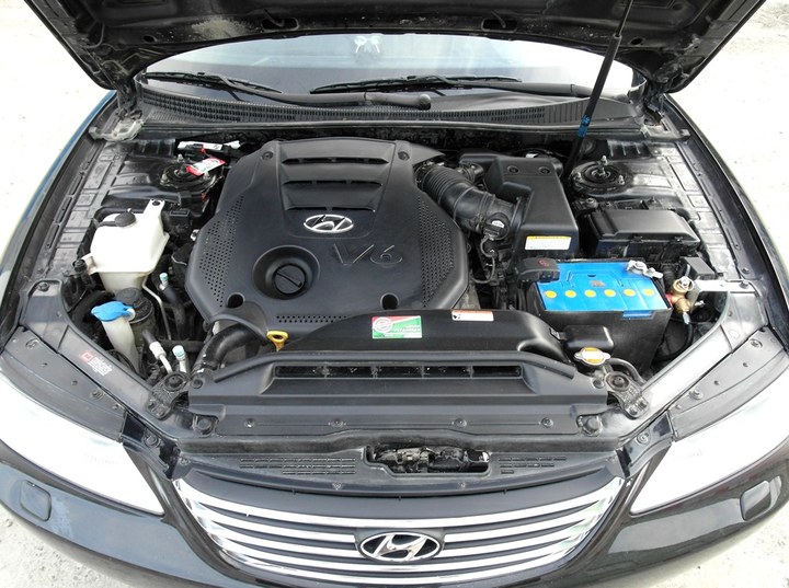 Подкапотная компоновка, двигатель Lambda G6DB, ГБО BRC Sequent Plug&Drive CNG, Hyundai Grandeur (TG)
