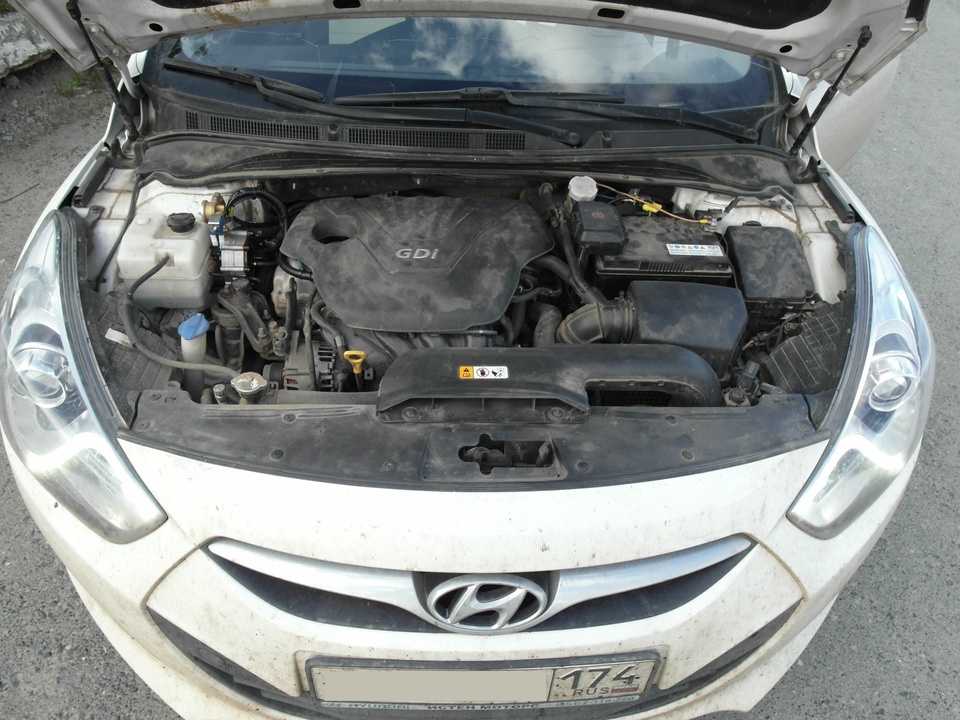 Подкапотная компоновка, двигатель G4FD с непосредственным впрыском топлива GDI, ГБО STAG, Hyundai i40