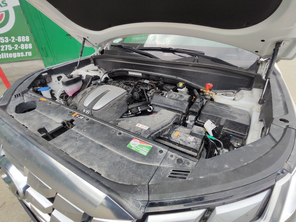 Подкапотная компоновка, Hyundai Palisade, двигатель G6DC, 6-цилиндровый