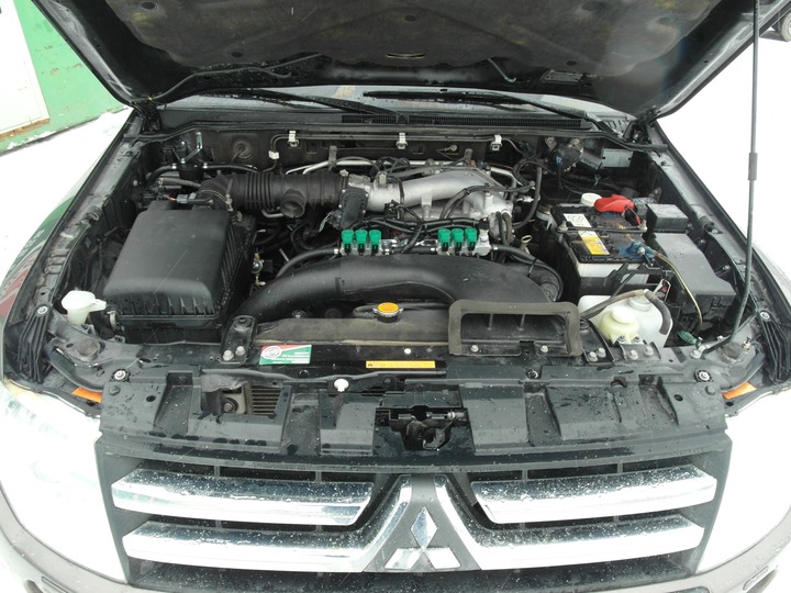 Подкапотная компоновка, двигатель 6G72, 6-цилиндровый, V-образный, 3 л, Mitsubishi Pajero IV