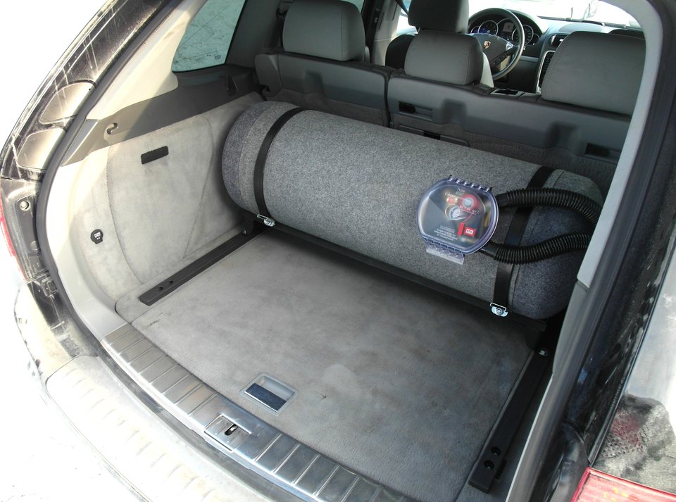 Багажник Porsche Cayenne S с газовым баллоном 100 литров (пропан)