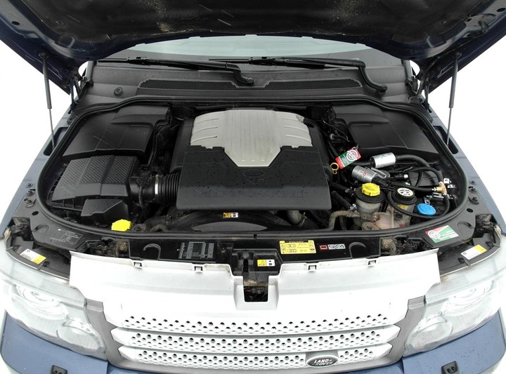 Подкапотная компоновка, двигатель Jaguar AJ-V8, Range Rover Sport (L320)