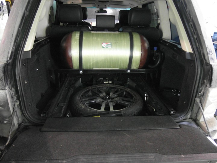 Фальшпол, Метановый баллон 100 л, Range Rover Vogue L322