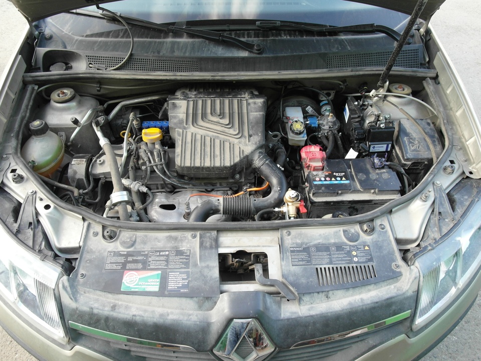Подкапотная компоновка, двигатель K7MA 1.6 л 86 л.с., ГБО OMVL, Renault Sandero Stepway