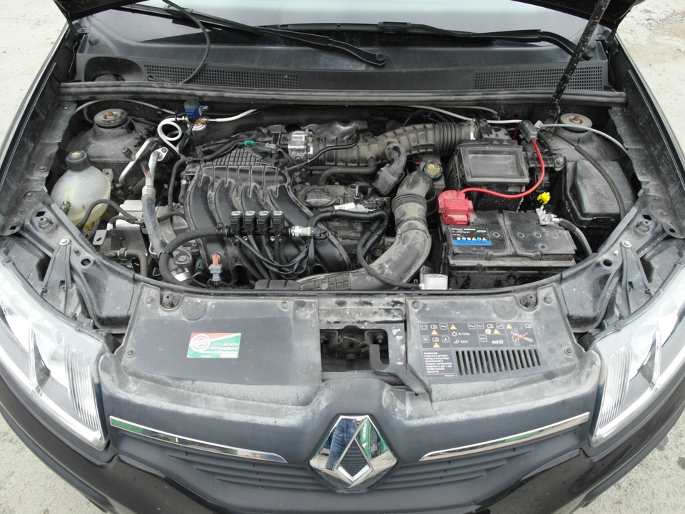 Подкапотная компоновка, двигатель H4M объемом 1.6 л 113 л.с., ГБО BRC, Renault Sandero Stepway