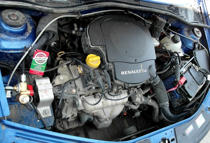 Подкапотная компоновка ГБО BRC, Renault Logan (SR)