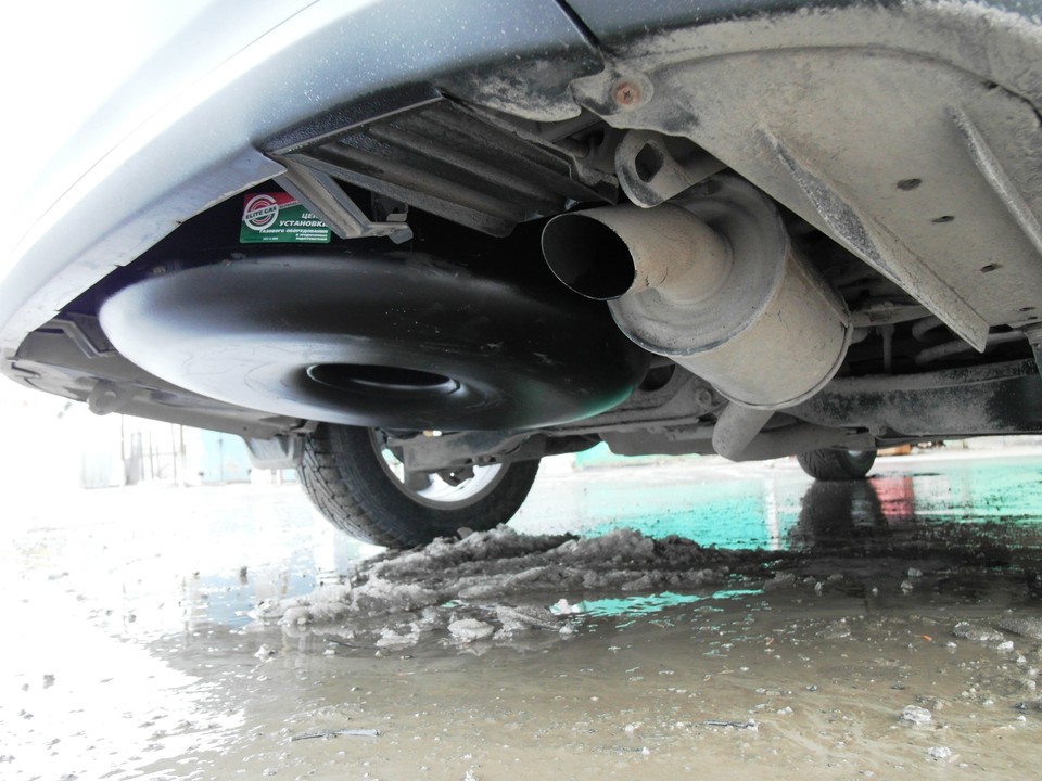 Тороидальный газовый балло 74 литра под днищем Toyota Highlander