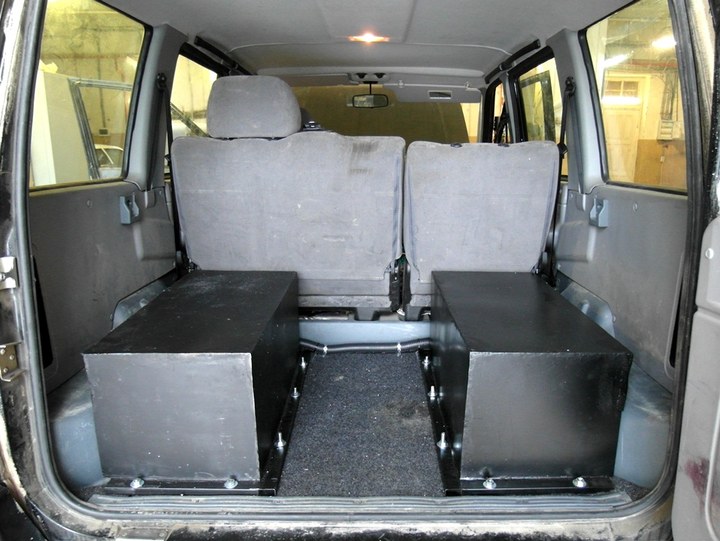 Багажник УАЗ Патриот с баллонами под металлическими коробами