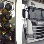Установка дополнительных баллонов на Scania R410