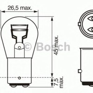 Автолампа P21/5W 12V BOSCH